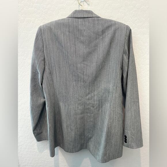 PENDLETON | Tall Vintage Gray Blazer 100% Virgin Wool Made in USA | Size 8 - Picture 5 of 8